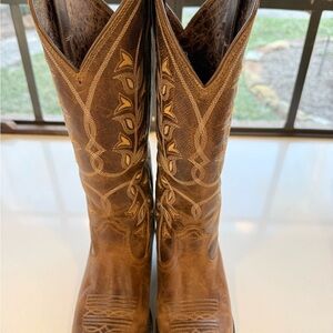 Ariat Tan Leather Heeled Boots